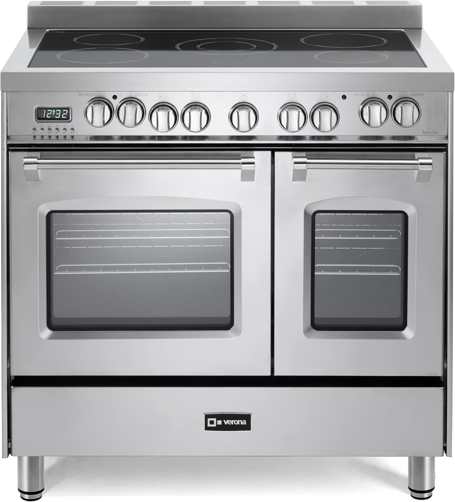 Verona Prestige Series VPFSEE365DSS 36 Inch All Electric Freestanding Range Double Oven Convection