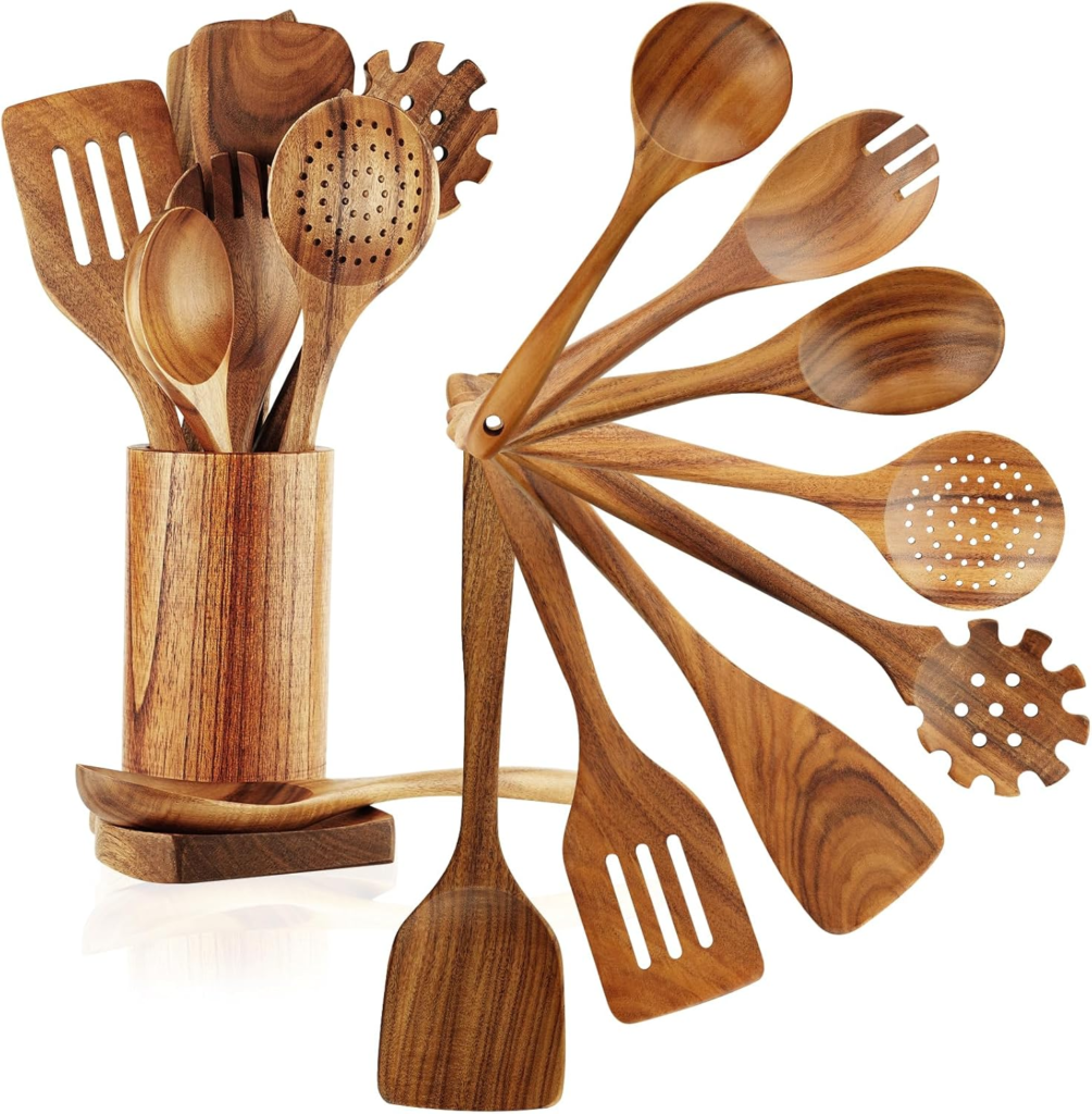 FJNATINH Wooden Spoons for Cooking