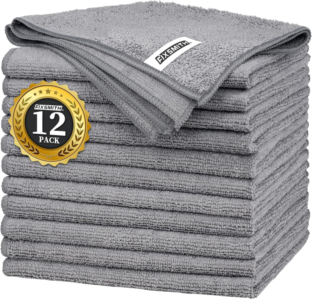Grey Microfiber Cleaning Cloth -Pack of 12