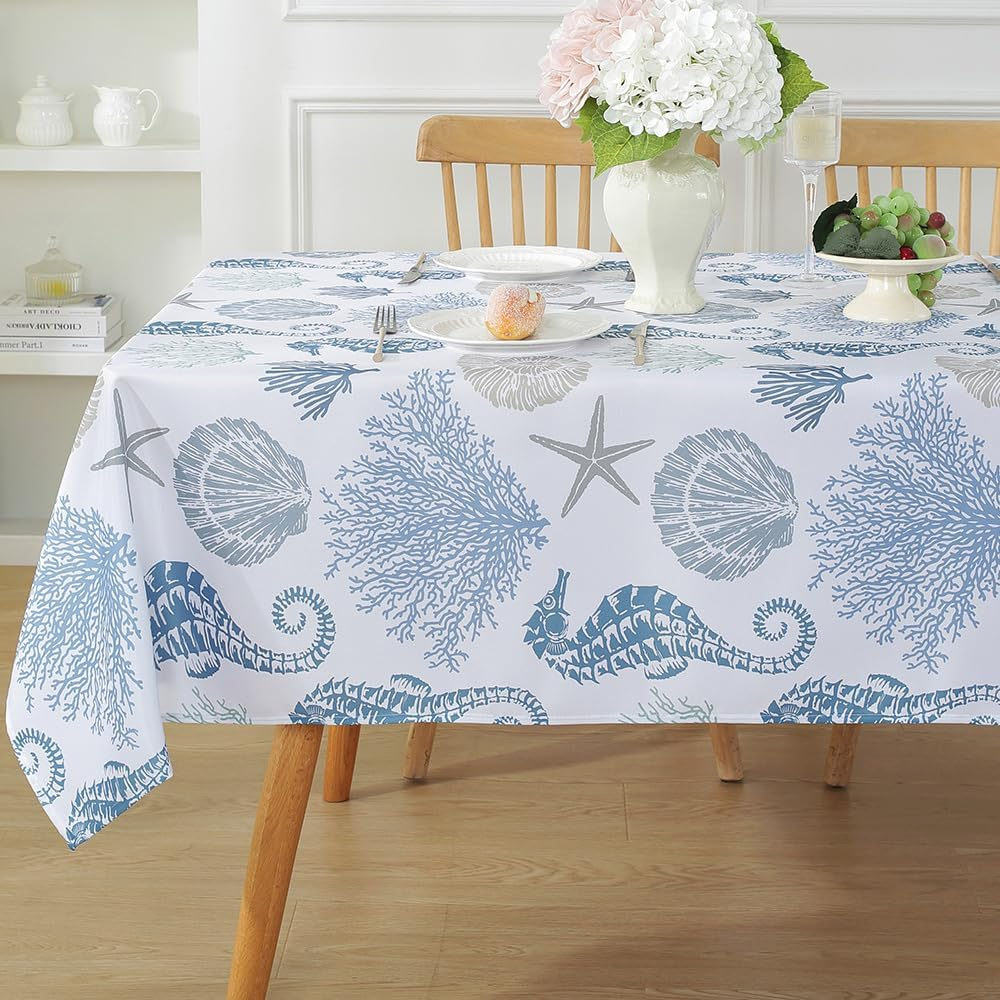 MATIRUG Summer Ocean Table Cloth for Rectangle Tables